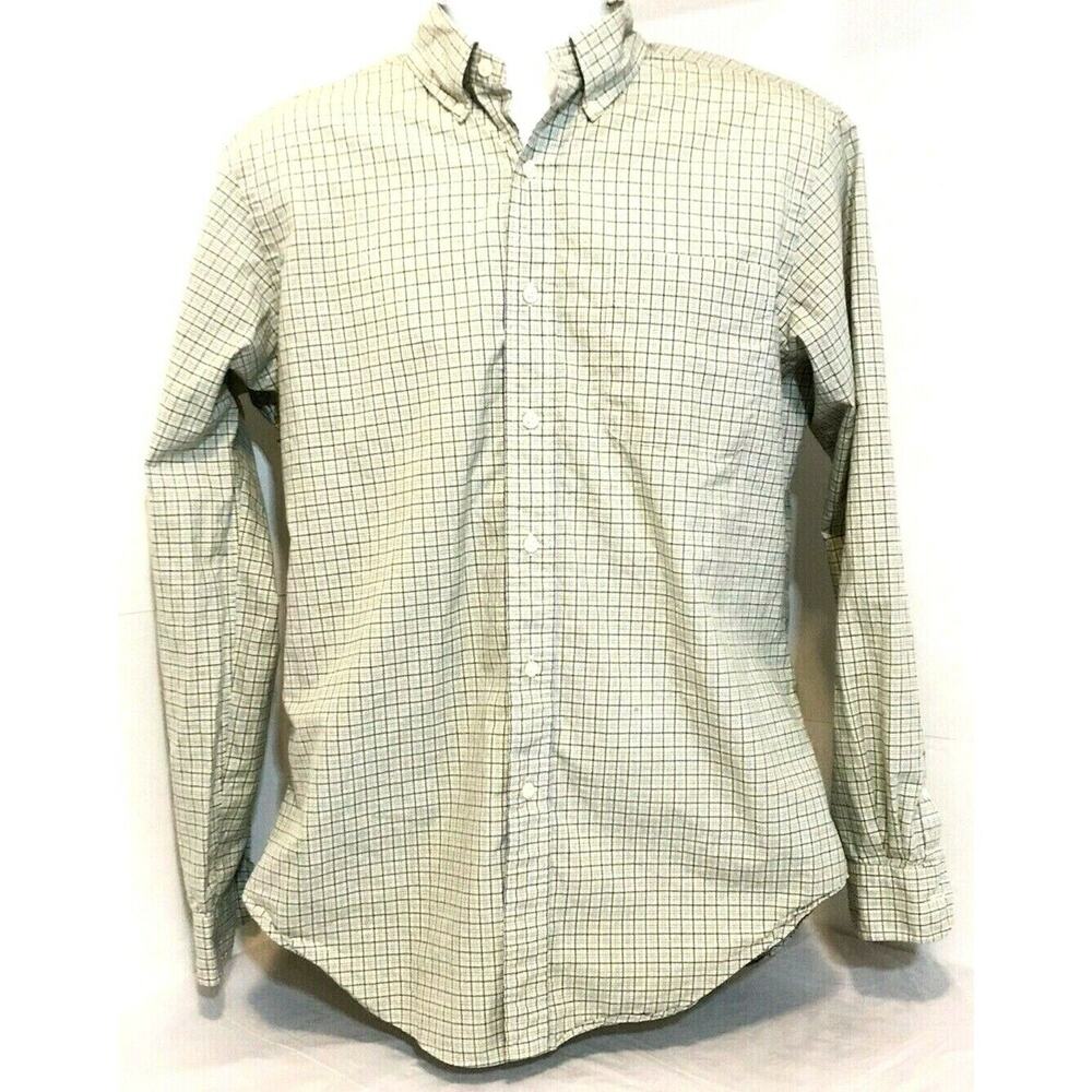 Polo Ralph Lauren Shirt Men's Long Sleeve Button Up Yellow/Blue Size MED